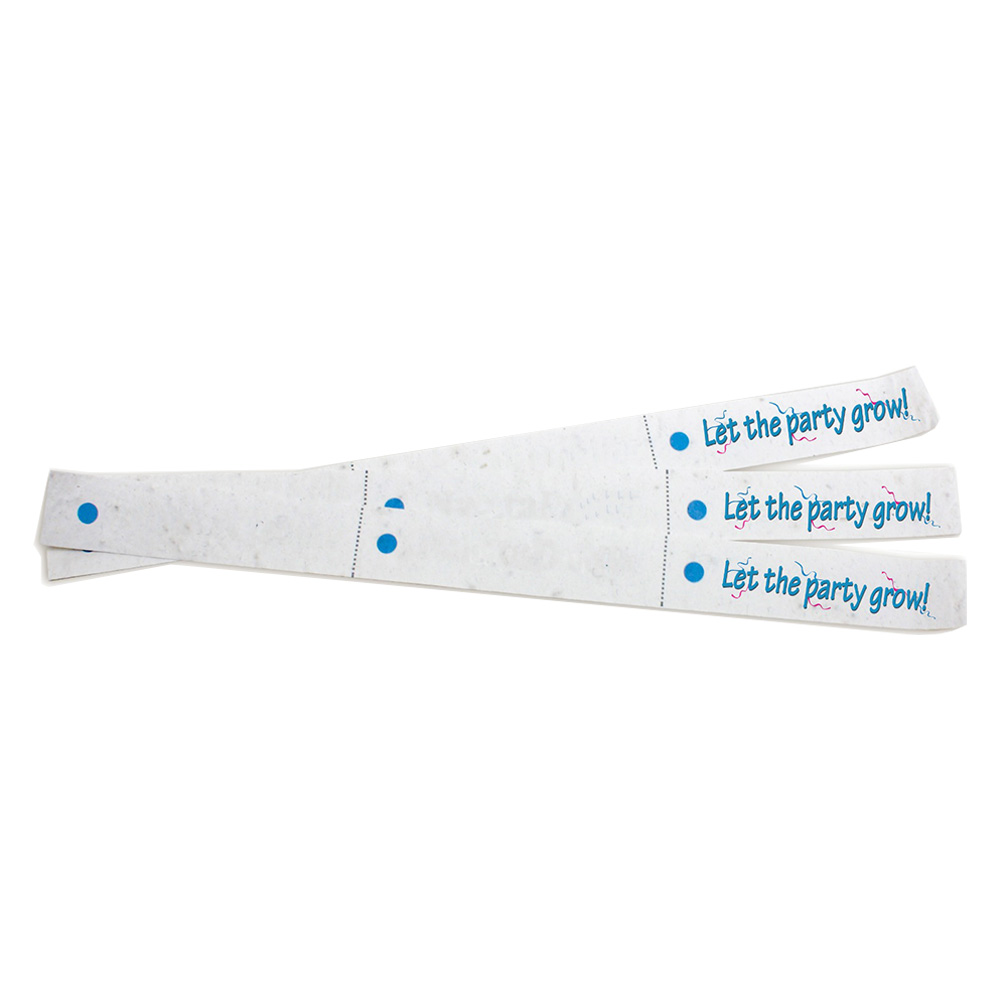 Festival wristband seed paper